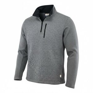 Mens Magellan Outdoor Classic Fit Small Gray Pullover Fleece 1/4 Zip Zip Pockets